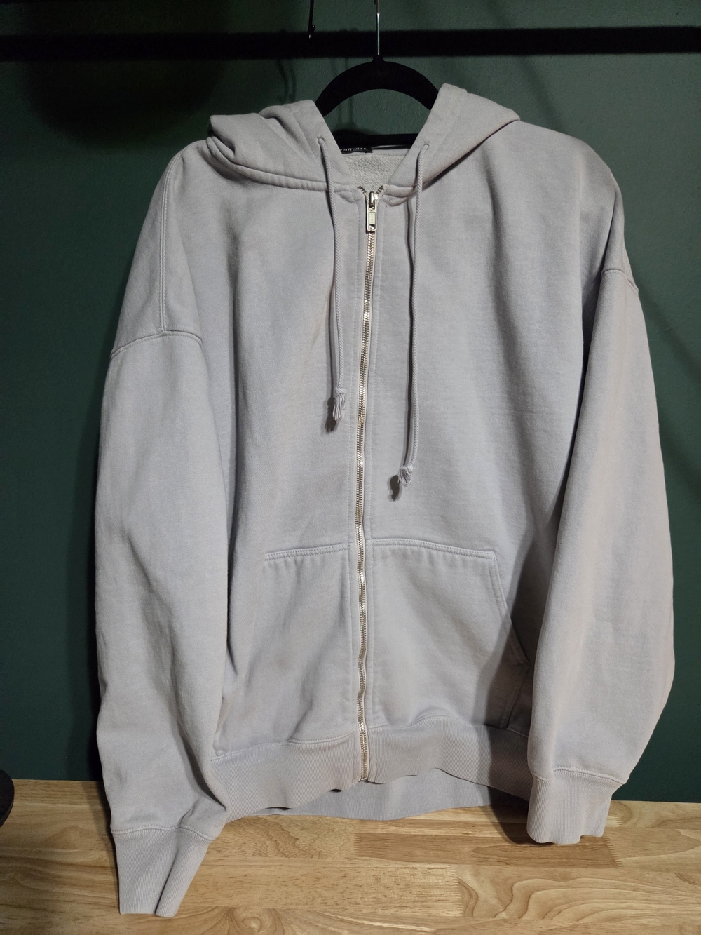 Brandy Melville Lavender Light Purple Christy Oversized Full Zip Hoodie OS MDA11